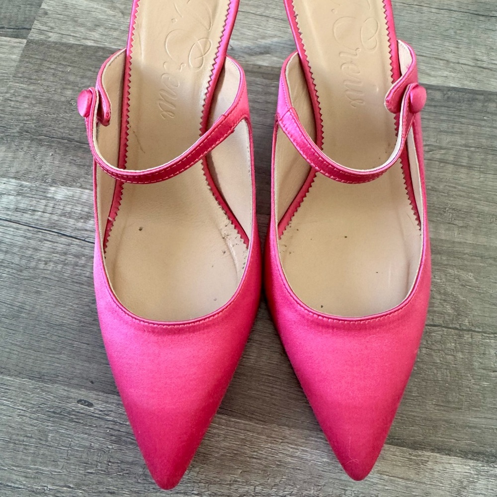 JCrew Pink Satin Heels